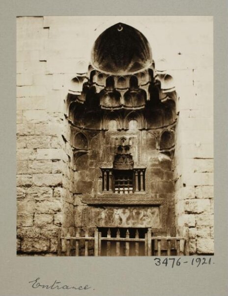 K.A.C. Creswell, Entrance portal of the funerary khanqah of Mamluk Emir Sunqur al-Sa'di, Cairo