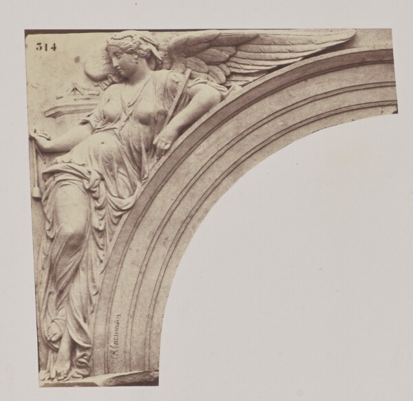Édouard Baldus, ["La Science moderne", Sculpture by Emile Seurre, Decoration of the Louvre, Paris]