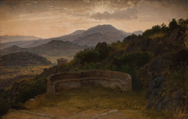 P.C. Skovgaard, Landskab nær Subiaco. Aftensol