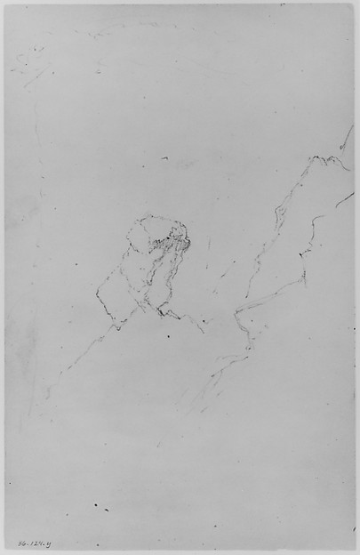 Daniel Huntington, Rock Study (from Sketchbook)