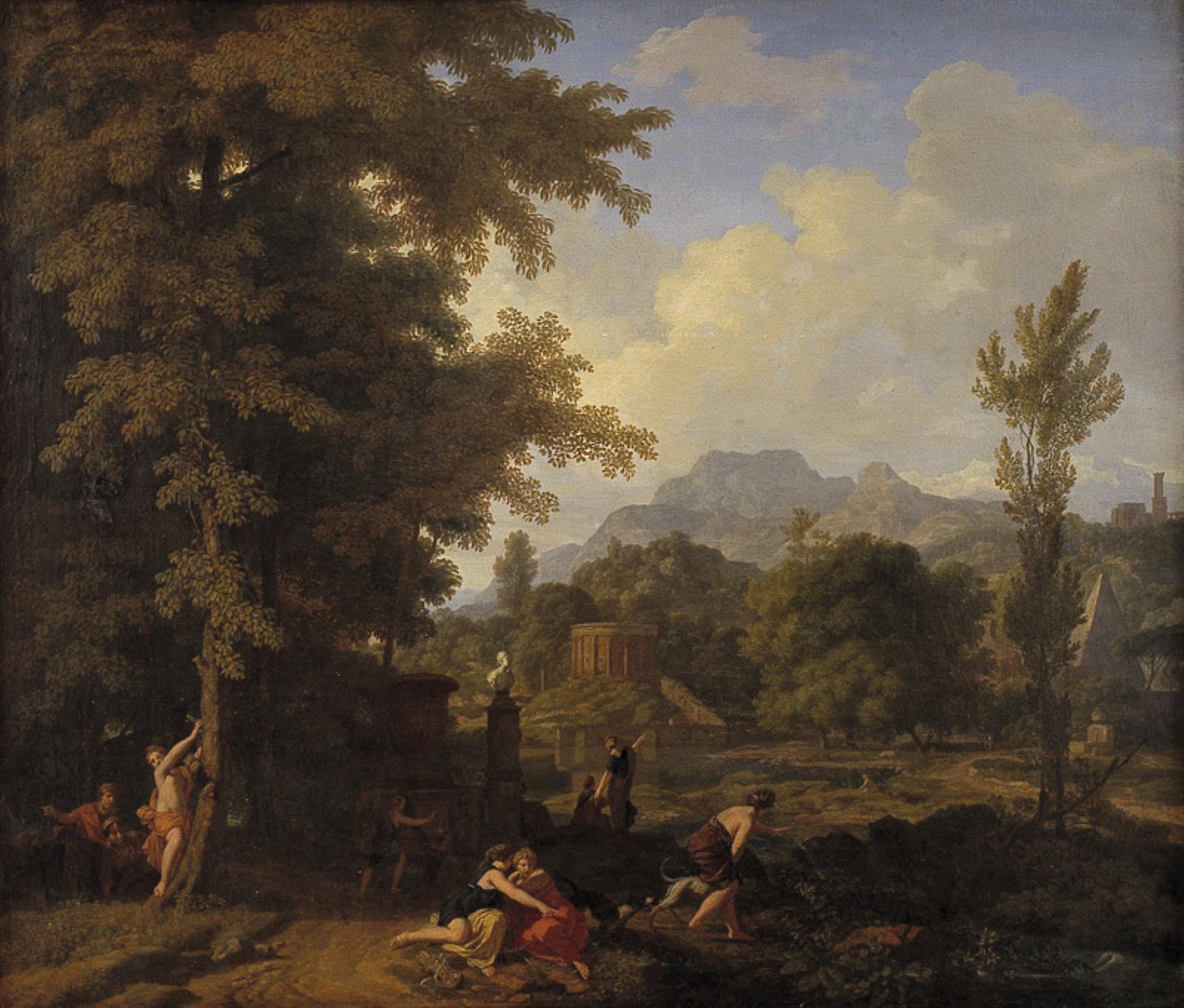 Johannes Glauber, Klassisk landskab med Diana (?) og hendes nymfer