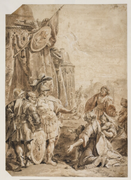 Francesco Fontebasso, Darius' familie knælende for Alexander den Store