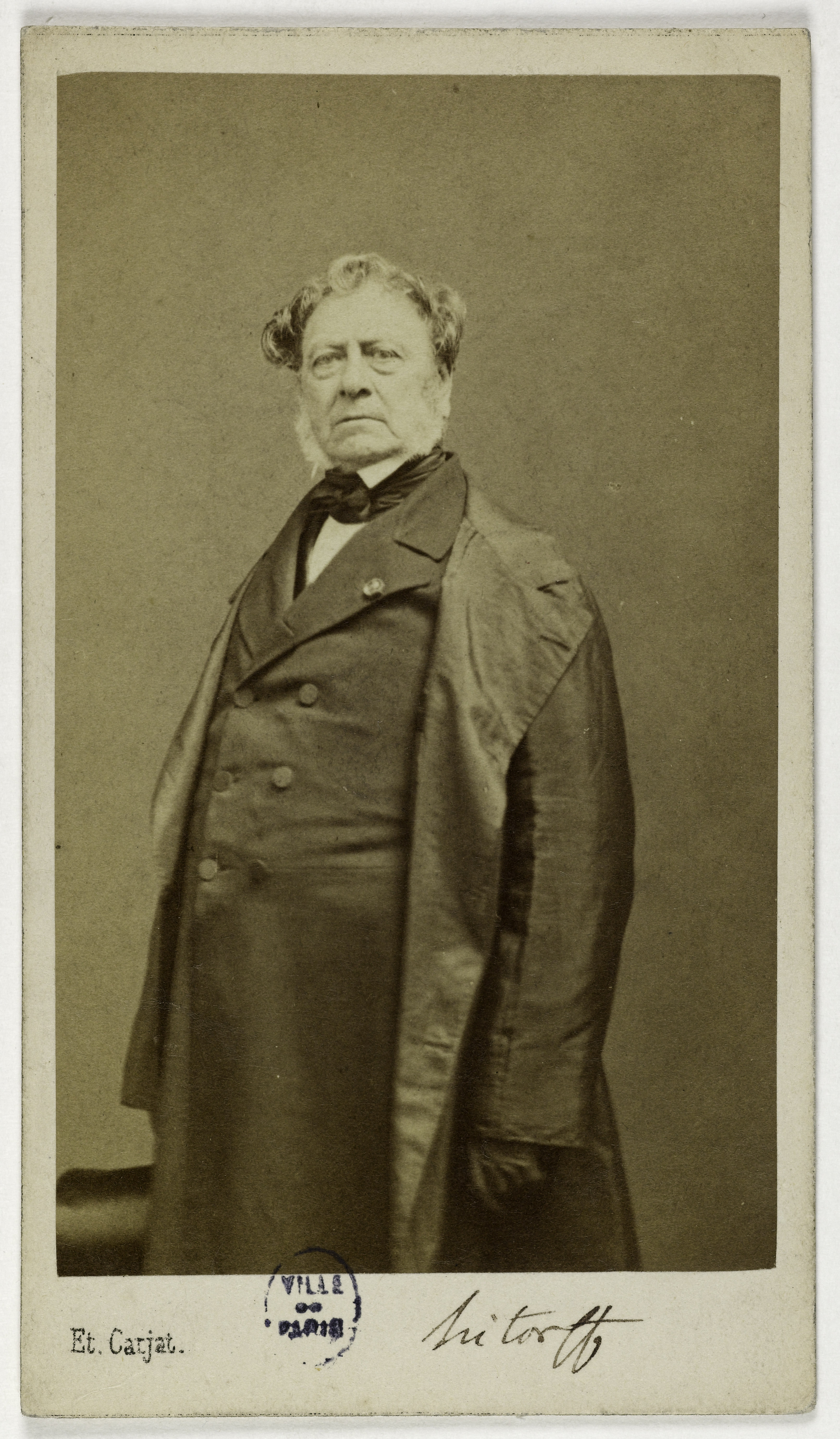 Carjat & Cie, Portrait de Jacques Ignace Hittorff, architecte.