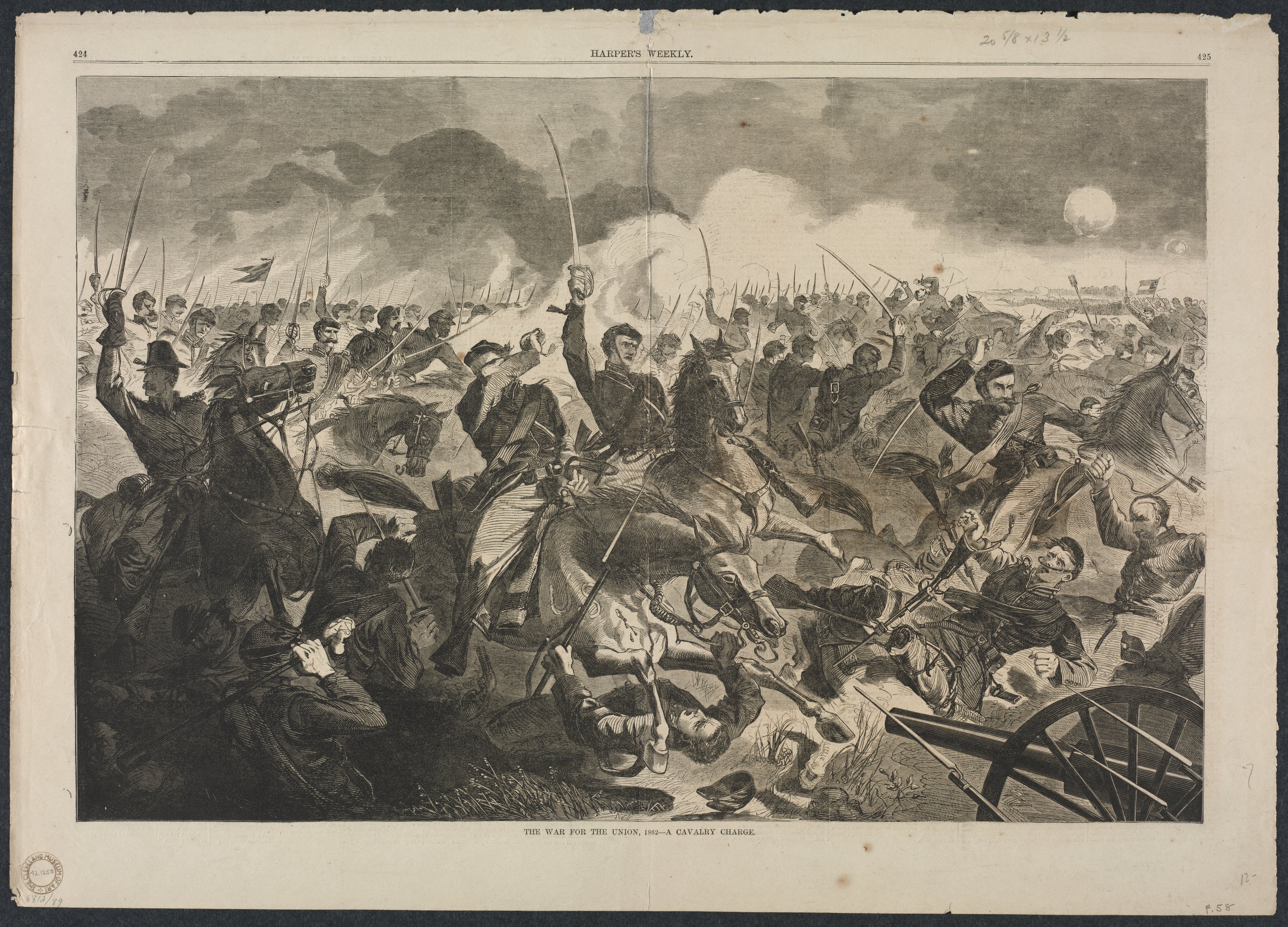 Winslow Homer, The War for the Union, 1862 - A Cavalry Charge