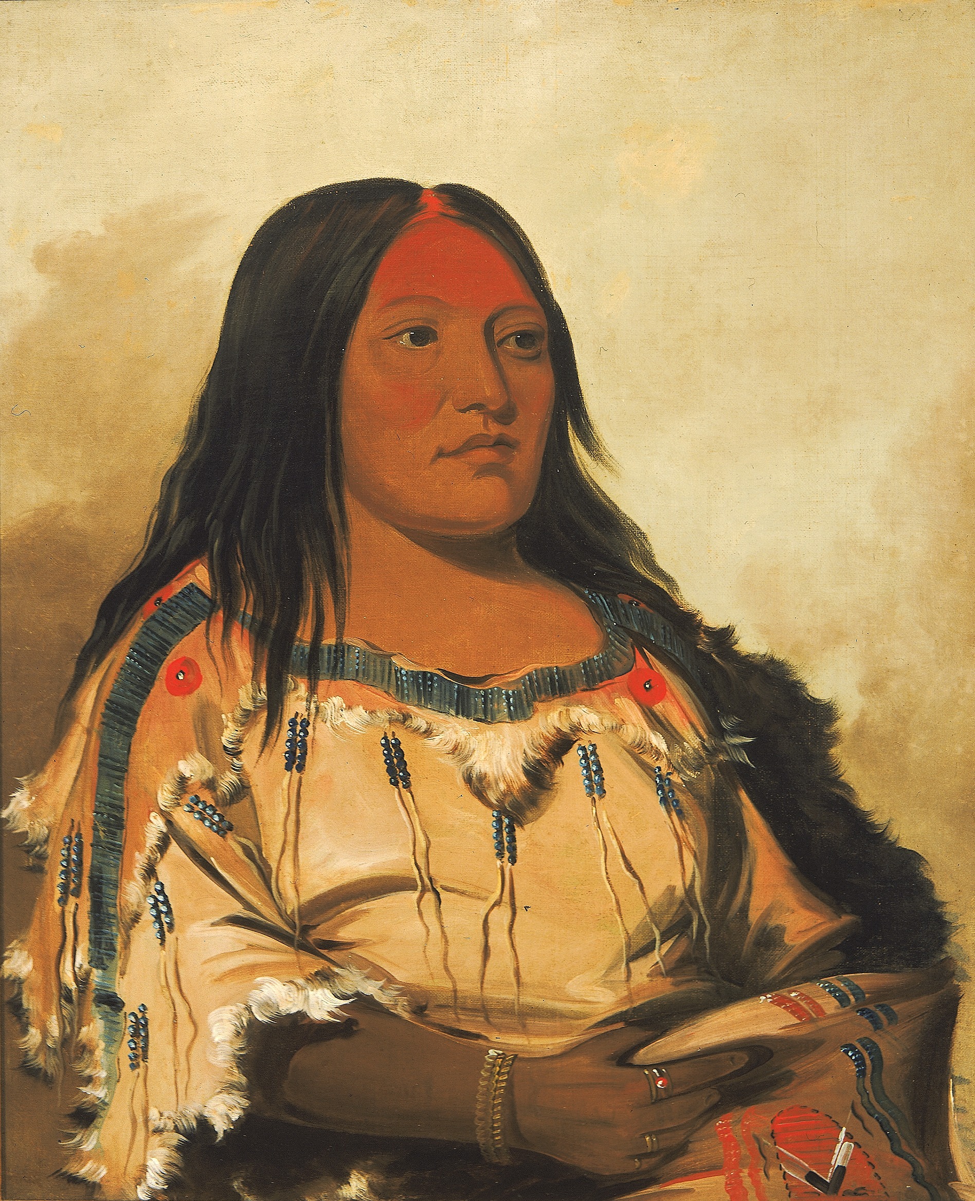 George Catlin, Eeh-nís-kim, Crystal Stone, Wife of the Chief
