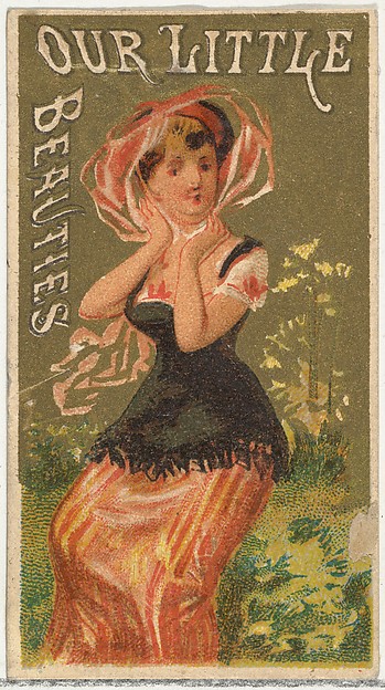 Allen & Ginter, From the Girls and Children series (N58) promoting Our Little Beauties Cigarettes for Allen & Ginter brand tobacco products