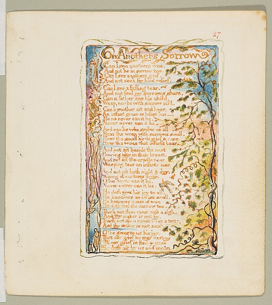 William Blake, Songs of Innocence: On Anothers Sorrow
