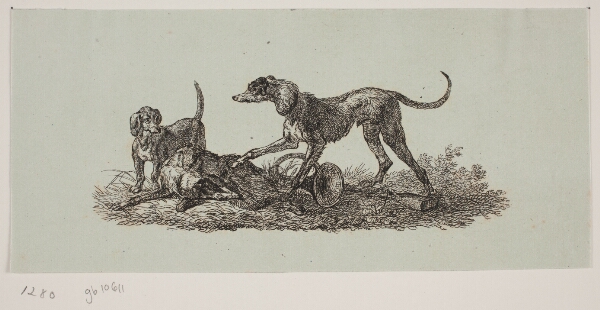 Christian David Gebauer, Titel-vignet til "Chiens de chasse"