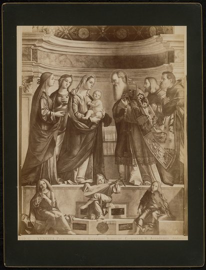 Vittore Carpaccio, Gallerie dell’Accademia (Accademia), Venedig Gemälde: Ansicht, Gemälde »Darbringung Jesu im Tempel« von Carpaccio
