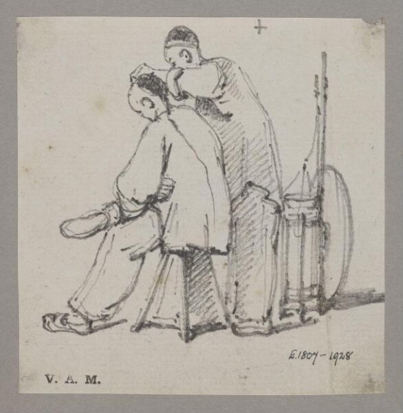 George Chinnery, A barber with a seated customer