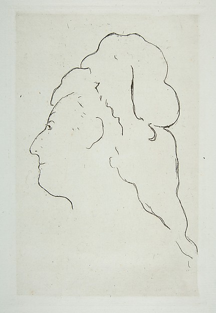 Edouard Manet, Profile of Eva Gonzalès turned to the left