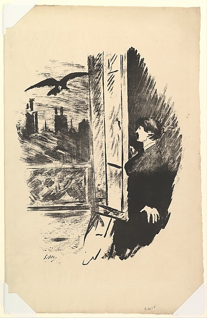 Edouard Manet, Open Here I Flung the Shutter, from "The Raven" by Edgar Allan Poe