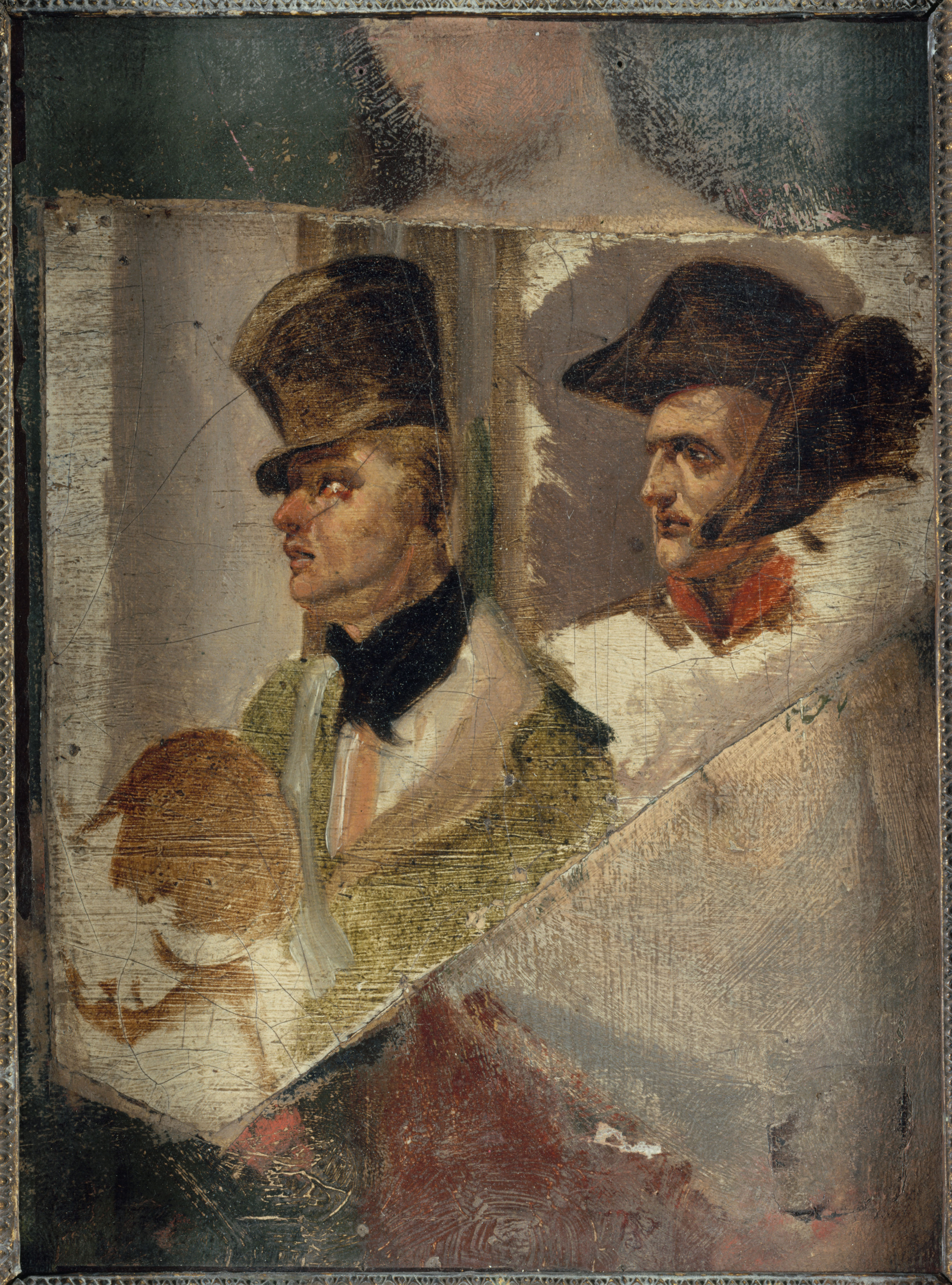 Horace Vernet, Études de têtes pour "La Barrière de Clichy - Défense de Paris, le 30 mars 1814"