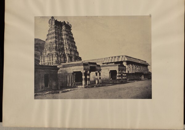 Capt. Linnaeus Tripe, Secunder Malay. Therooparungoonrum Pagoda at the Foot of the Hill.