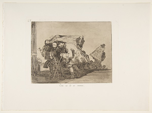 Goya (Francisco de Goya y Lucientes), Plate 67 from "The Disasters of War" (Los Desastres de la Guerra): 'This is not less so' (Esta no lo es menos)