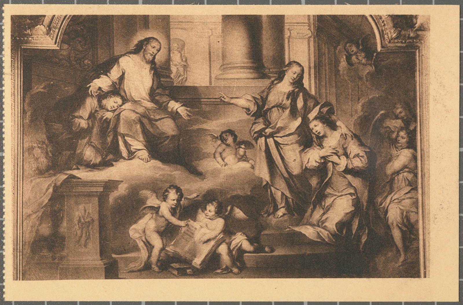 Desconegut, S. CATERINA - GENOVA Jesús S. Juán y S. M. Magdalena aparecen á S. Catalina (Capilla-Cuadro á izquierda del altar).