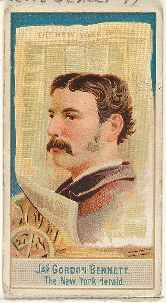 Allen & Ginter, James Gordon Bennett, The New York Herald, from the American Editors series (N1) for Allen & Ginter Cigarettes Brands