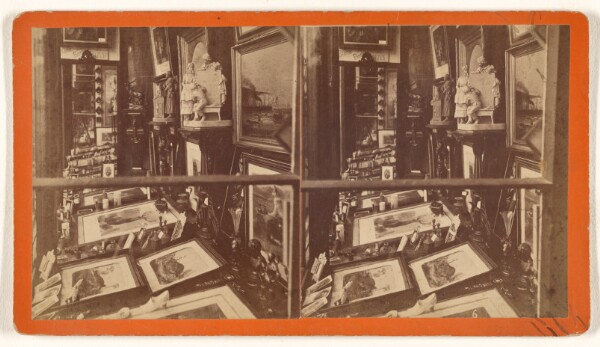 Unknown, Interior View of the Art Window on the left of the Entrance to Gill's "Art Store," Springfield, Mass.