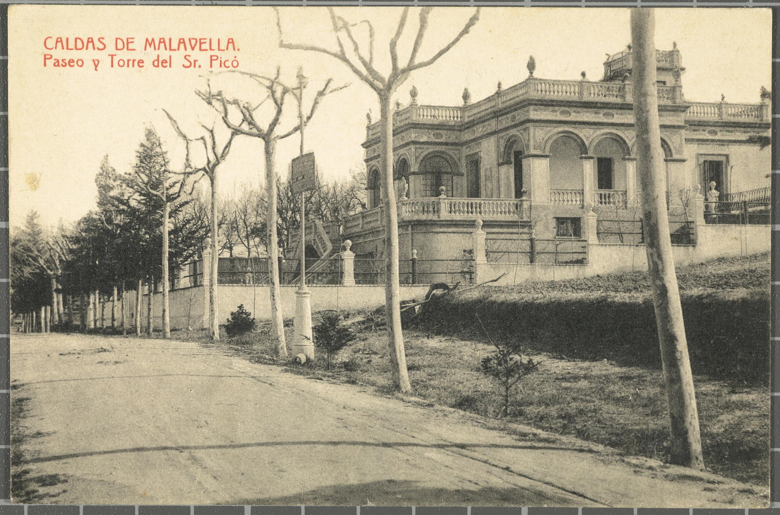 Josep Thomas Bigas, CALDAS DE MALAVELLA. Paseo y Torre del Sr. Picó