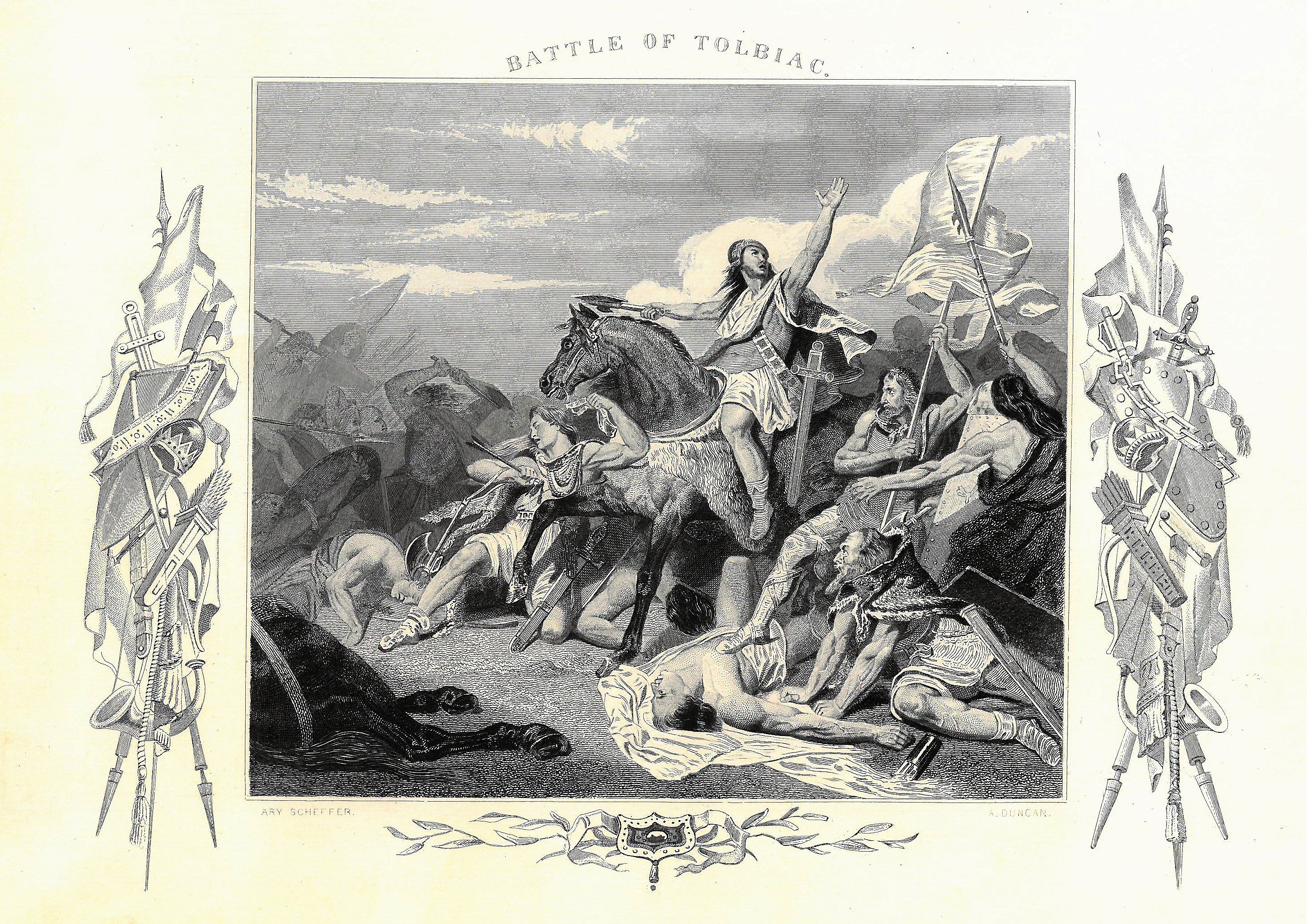 Ary Scheffer, Grafik "Battle of Tolbiac"