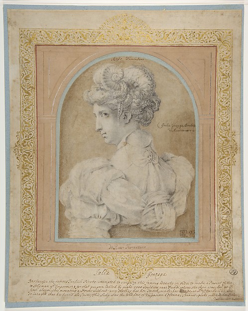 Rosso Fiorentino, Bust of a Woman with an Elaborate Coiffure