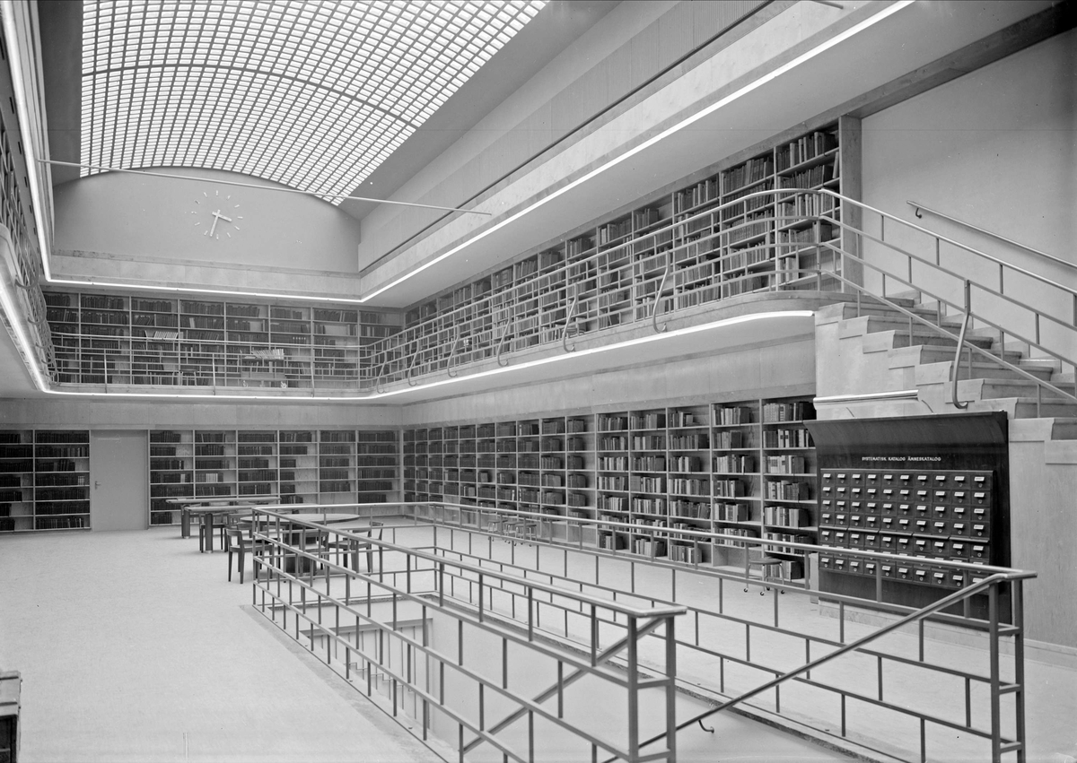 Paul Sandberg, Uppsala City Library, Östra ÅUpp, Uppsala, interior October 1941