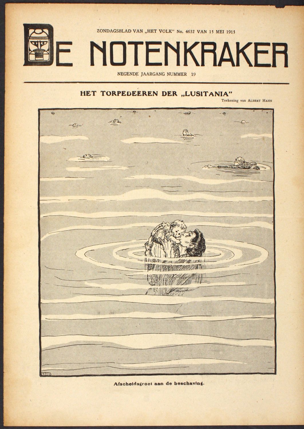 Albert Hahn, Het torpedeeren der "Lusitania"