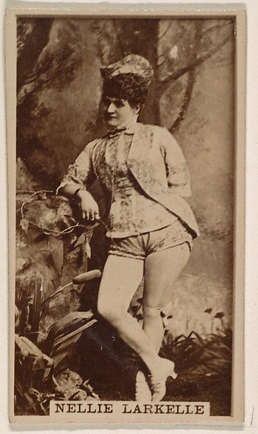Kinney Brothers Tobacco Company, Nellie Larkelle, from the Actresses series (N245) issued by Kinney Brothers to promote Sweet Caporal Cigarettes