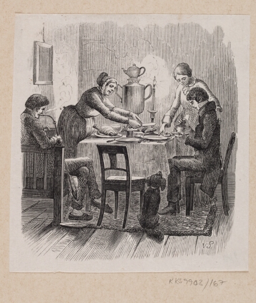 H.P. Hansen, Illustration til "Under Piletræet" i H.C. Andersen, "Eventyr og Historier", Bind 2