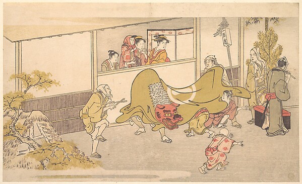 Kitagawa Utamaro, The Lion Dance
