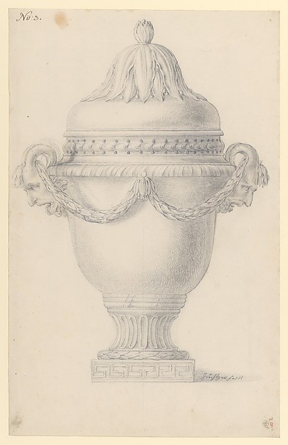Anonymous, French, 18th century, Design for an Urn