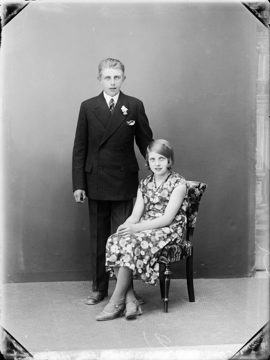 Skötsner-Edhlund, Ateljé portrait - Wahlgren from Söderby, Börstil parish, Uppland 1931