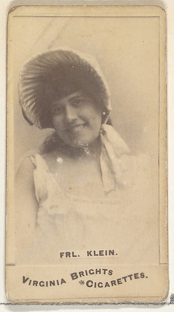 Allen & Ginter, Fräulein Klein, from the Actors and Actresses series (N45, Type 1) for Virginia Brights Cigarettes