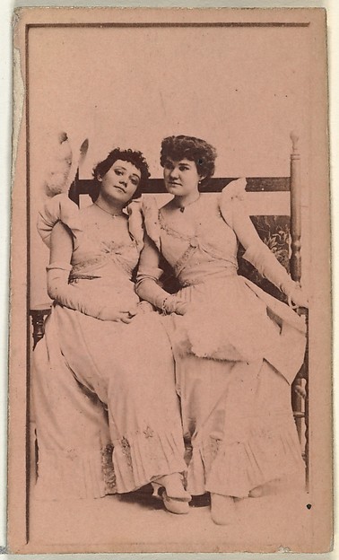 W. Duke, Sons & Co., [Two seated actresses], from the Actors and Actresses series (N145-8) issued by Duke Sons & Co. to promote Duke Cigarettes