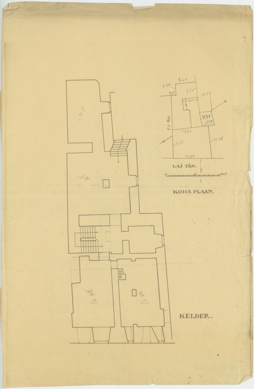 Unknown artist, Tallinn Lai 38 estate and house plan