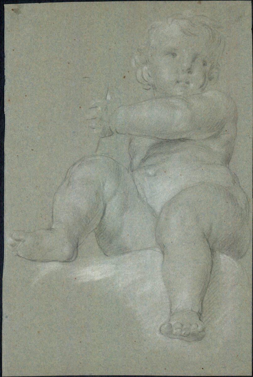 Anonym, Putto, sitzend