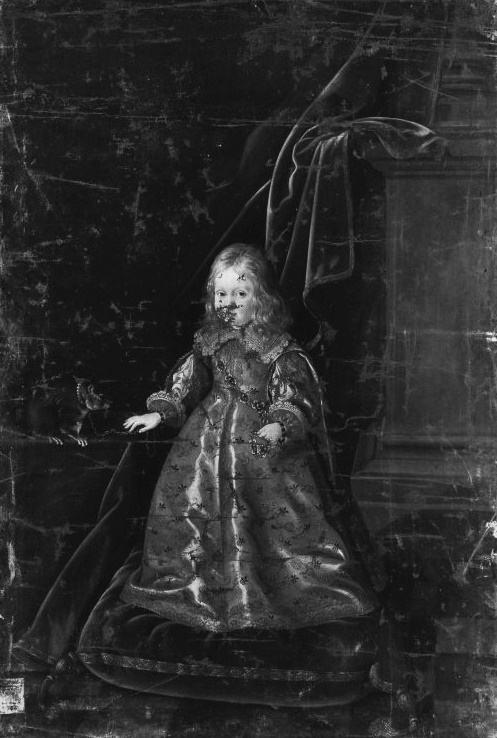 Unknown artist, Portrait of Prince Sigismund Casimir Vasa with a rodent pet.