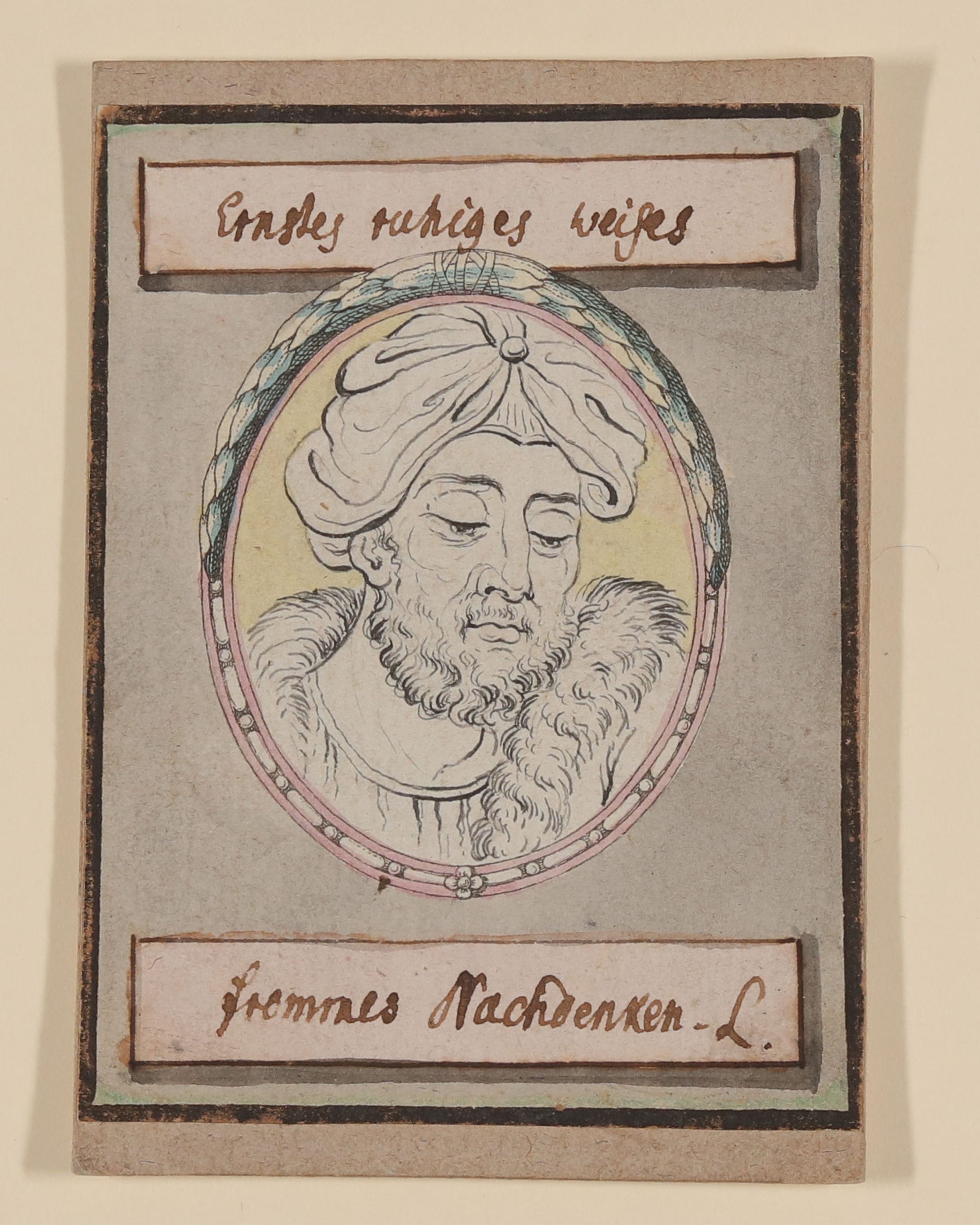 Johann Caspar Lavater, "Ernstes ruhiges weises frommes Nachdenken" [Teil der Serie "Umrisse Koepfe"]