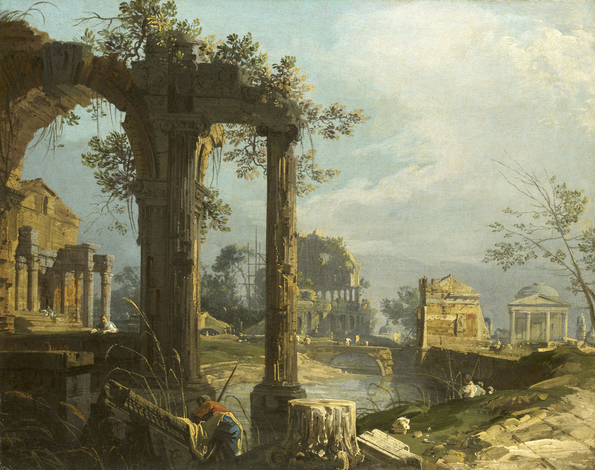 Canaletto, Capriccio with Ruins