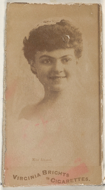 Allen & Ginter, From the Actors and Actresses series (N45, Type 1) for Virginia Brights Cigarettes