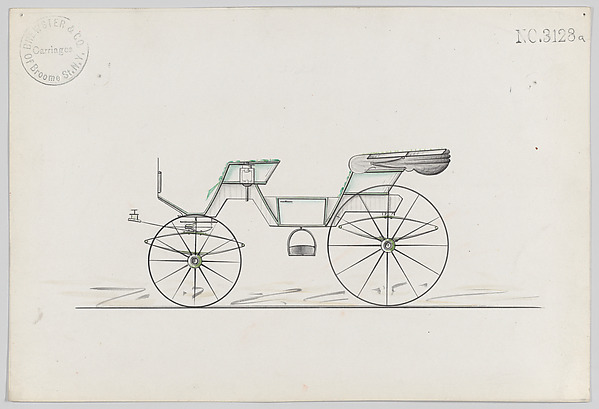 Brewster & Co., Design for 2 seat Cabriolet Phaeton, no. 3128a