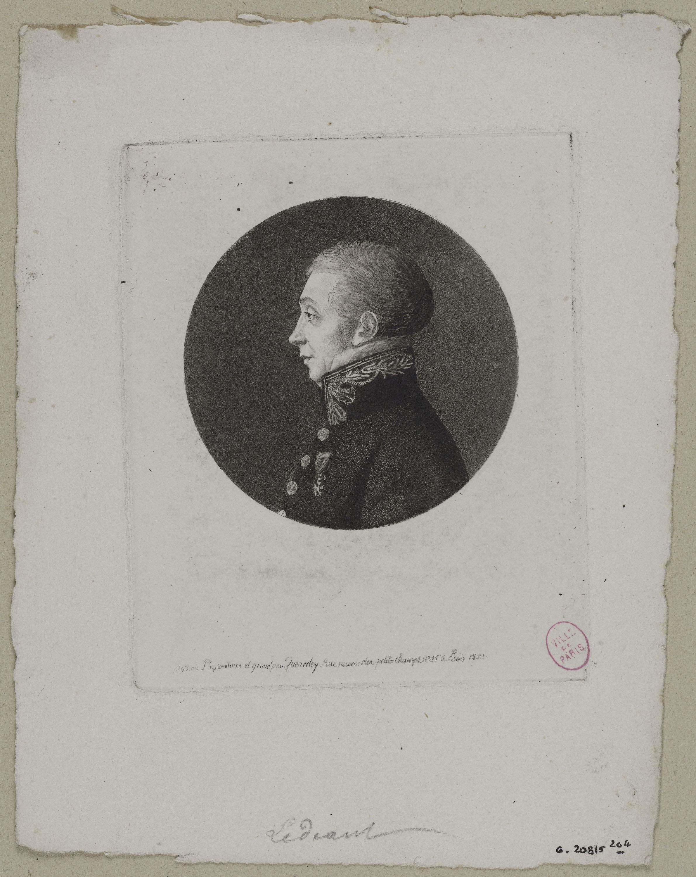 Edmé Quenedey, Portrait de Monsieur Lediant