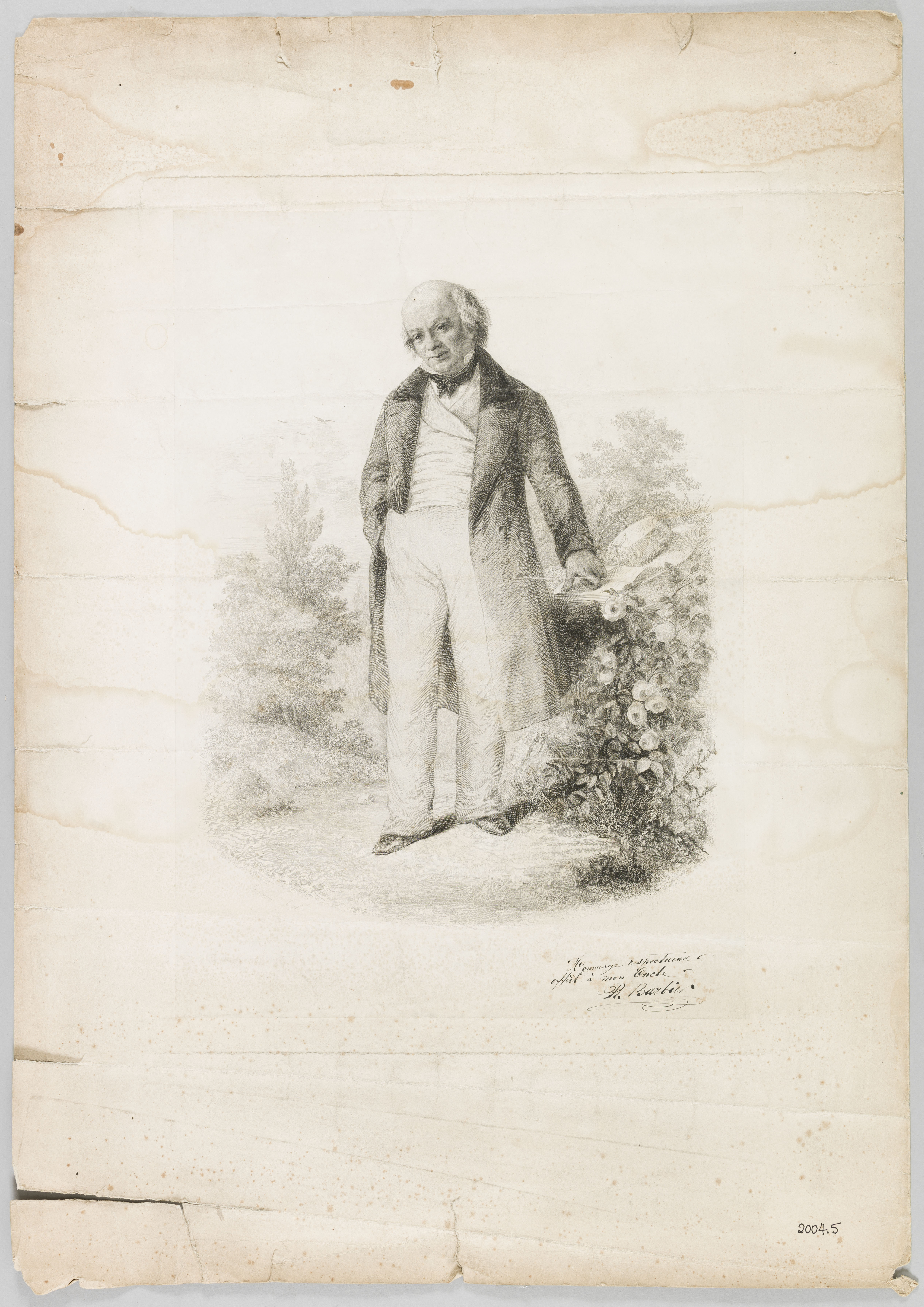 Anonyme, Portrait en pied de Pierre-Jean de Béranger