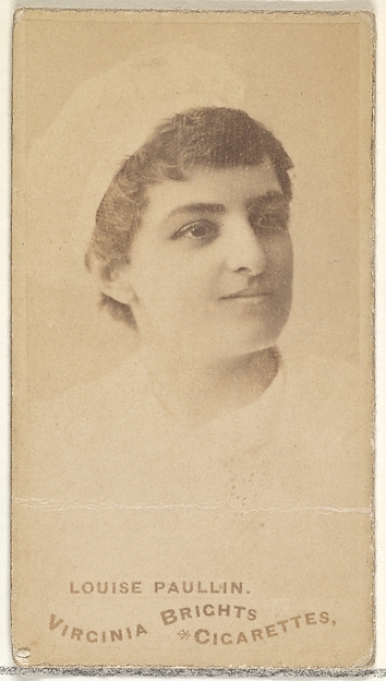 Allen & Ginter, Louise Paullin, from the Actors and Actresses series (N45, Type 1) for Virginia Brights Cigarettes