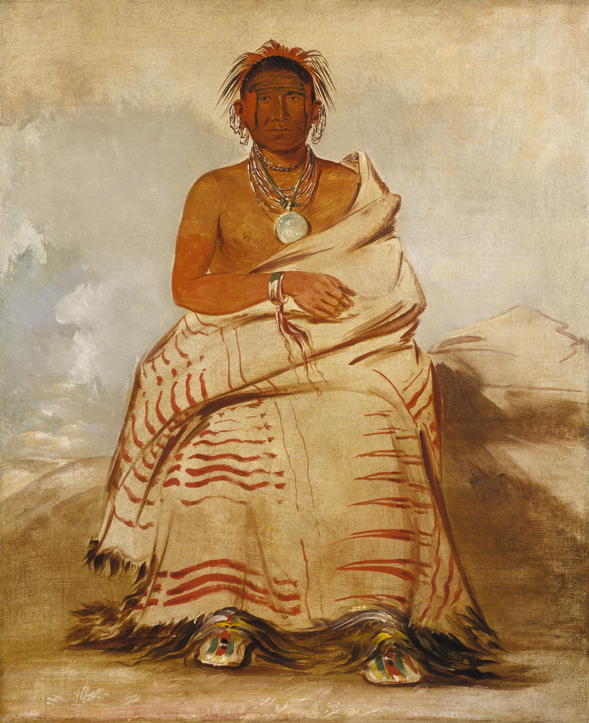 George Catlin, L'har-e-tar-rúshe, Ill-natured Man, a Skidi (Wolf) Pawnee