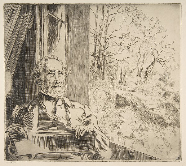 Félix Bracquemond, Portrait of Meyer-Heine