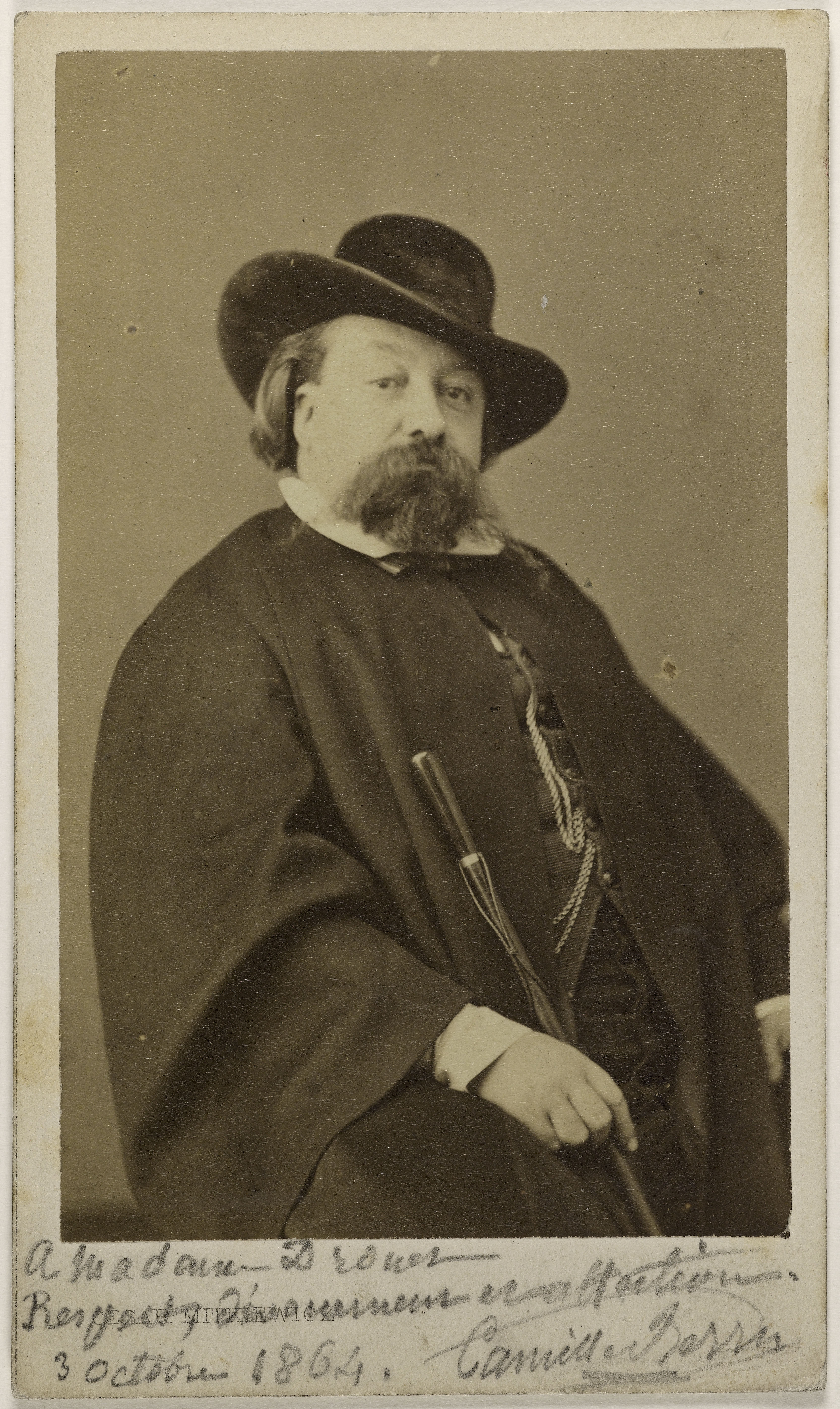 César Mitkiewicz, Portrait de Berru, Camille, (1817 ?-1878), (rédacteur de journaux, entourage de Victor Hugo)