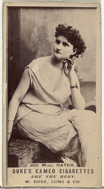 W. Duke, Sons & Co., Card Number 322, Miss Hatch, from the Actors and Actresses series (N145-5) issued by Duke Sons & Co. to promote Cameo Cigarettes