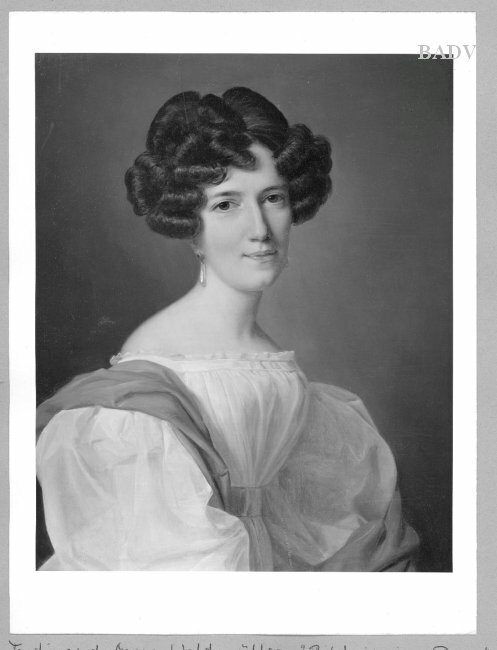 Ferdinand Georg Waldmüller, Portrait of a lady, half figure