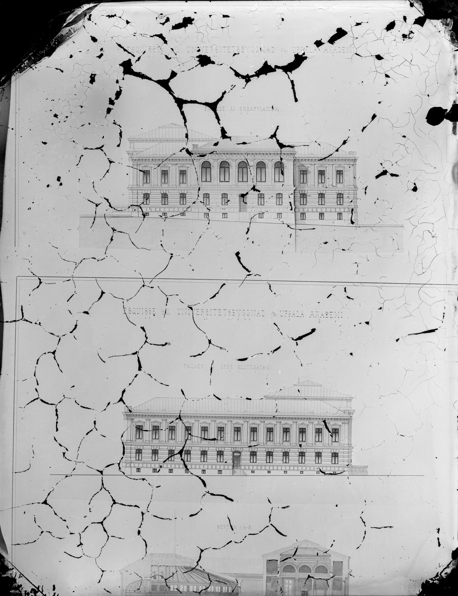 Henri Osti's Fotografiateliér, Drawing proposal to the University House, Uppsala